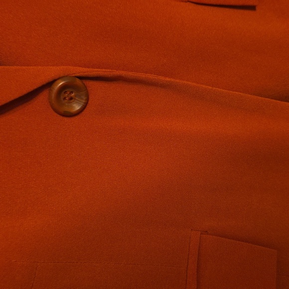Torrid Womens Rusty Burnt Orange Blazer Stretch Classic Career Sz 3(3X/22-24)EUC - Picture 3 of 10